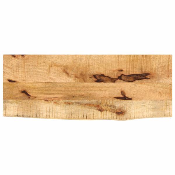 vidaXL Tischplatte 80x40x3,8 cm Baumkante Massivholz Raues Mangoholz