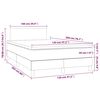 vidaXL Boxspringbett mit Matratze Dunkelblau 120x200 cm Samt