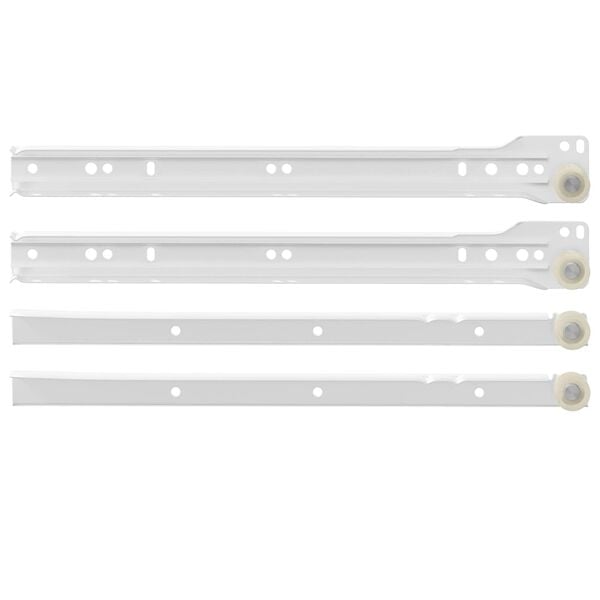 vidaXL Schubladenschiene 12 pcs Wei&szlig; 300 mm Stahl