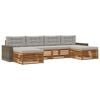 vidaXL Sofagarnituren mit Kissen 6 pcs Massivholz Akazie