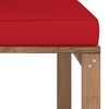 vidaXL Outdoor-Ecksofa Paletten mit Kissen in Rot
