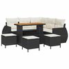 vidaXL Gartensofa-set 9 stk. Schwarz Poly-Rattan