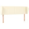 vidaXL Kopfteil mit Ohren Creme 147x23x78/88 cm Kunstleder