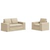 vidaXL Sofa Set 2 stk. Creme Stoff