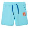 vidaXL Kindershorts mit Kordelzug Aquablau 128