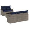 vidaXL Gartensofa-set Grau 55 x 55 x 37 cm Poly-Rattan