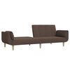vidaXL Schlafsofa 2-Sitzer mit Hocker & Zwei Kissen Taupe Stoff