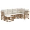 vidaXL Outdoor-Sofagarnitur Natur Polyester