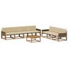 vidaXL Outdoor-Sofagarnitur mit Kissen 8 pcs Natur und Beige