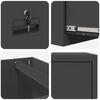 vidaXL Aktenschrank mit Schubladen 2 pcs Schwarz 44 x 50 x 106,5 cm