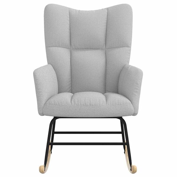 vidaXL Schaukelstuhl Wolkengrauer Stoff