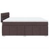 vidaXL Boxspringbett mit Matratze Dunkelbraun 180x200 cm Stoff