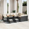vidaXL Gartensofa-set 13 pcs Schwarz Poly-Rattan