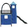 vidaXL Kinderloftbett Schwarz und Blau 74,5 x 190 cm Metall