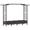 vidaXL Hochbeet mit Rankgitter und Dach Braun 207 x 40 x 129 cm PP