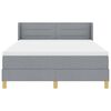 vidaXL Boxspringbett mit Matratze Hellgrau 200 x 140 cm Polyester