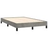 vidaXL Boxspringbett mit Matratze & LED Hellgrau 120x190 cm Samt