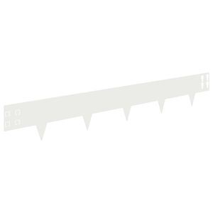 vidaXL Raseneinfassung 20 stk. 100 x 15 cm Stahl Wei&szlig;