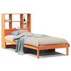 vidaXL Massivholzbett mit Regal ohne Matratze Wachsbraun 75x190 cm