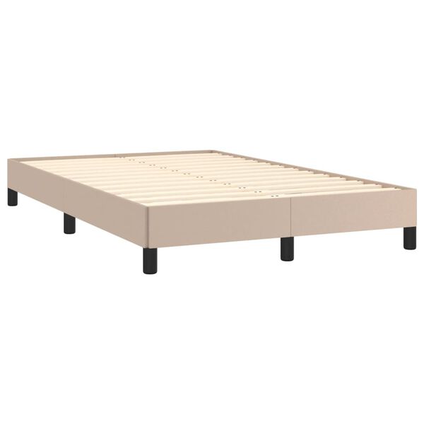 vidaXL Boxspringbett Matratze Cappuccino-Braun 120x190 cm Kunstleder