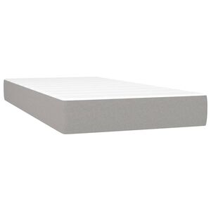 vidaXL Taschenfederkernmatratze Mittel Hellgrau 90x190x20 cm Stoff