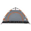 vidaXL Campingzelt 2 Personen Grau und Orange Quick Release