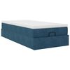 vidaXL Ottoman-Bett mit Matratze Dunkelblau 100x200 cm Samt