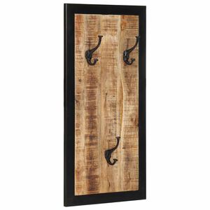 vidaXL Garderobe 40x2x80 cm Raues Massivholz Mango