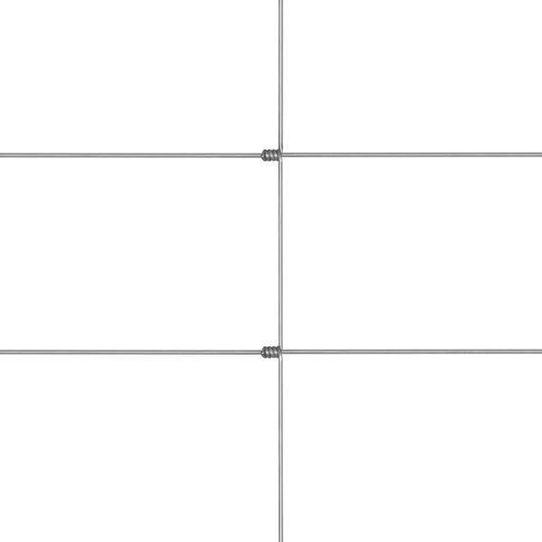 vidaXL Gartenzaun Verzinkter Stahl 50 m 150 cm Silbern