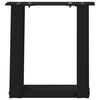 vidaXL Couchtischbeine U-Form 2 Stk. Schwarz 30x(30-31) cm Stahl