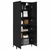vidaXL Highboard 2 pcs Schwarz Eichen-Optik Holzwerkstoff