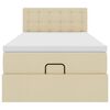 vidaXL Ottoman-Bett mit Matratze Creme 90x190 cm Stoff