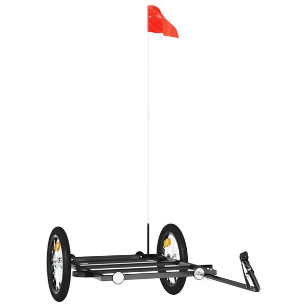 vidaXL Fahrradanh&auml;nger Schwarz 126x63x34 cm Eisen