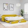 vidaXL Tagesbett Ausziehbar mit Schubladen Gelb 80x200 cm Samt