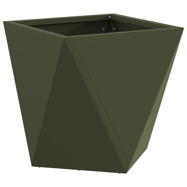 vidaXL Pflanzk&uuml;bel Olive Gr&uuml;n 30 x 30 x 30 cm Stahl