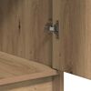 vidaXL Schminktisch mit Spiegelbeleuchtung 3 pcs Braun Holzwerkstoff