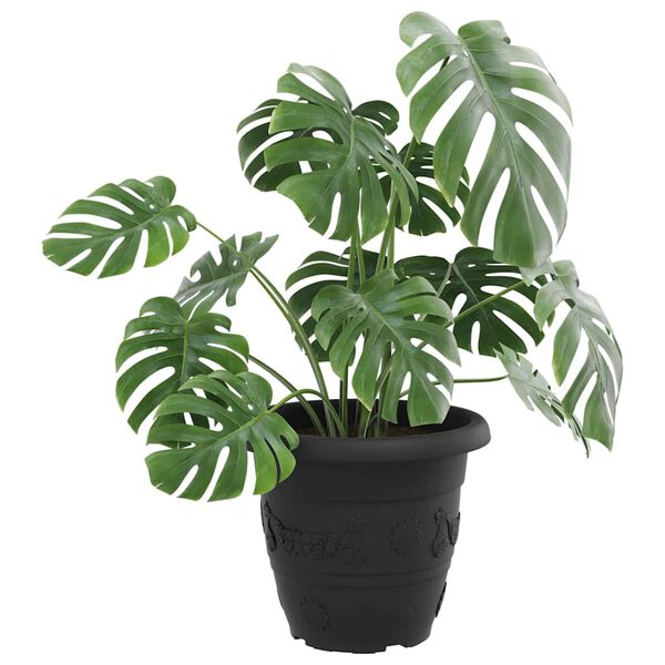 vidaXL Runder Blumentopf 6 pcs Schwarz &Oslash; 26 x 21,5 cm Kunststoff