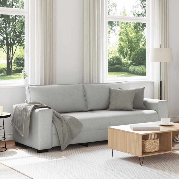 vidaXL 3-Sitzer-Sofa Wolkengrau 220x77x82 cm Stoff