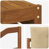vidaXL Outdoor-Sofagarnitur mit Kissen 5 pcs Natur und Beige