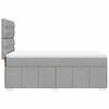 vidaXL Boxspringbett mit Matratze Hellgrau 80x200 cm Stoff