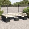 vidaXL Gartensofa-set mit Speicher 11 pcs Braun Poly-Rattan