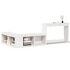 vidaXL Nachttisch mit Schreibtisch Wei&szlig; 232x112x75 cm Massivholz