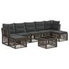 vidaXL Gartensofa-set 8 pcs Grau Poly-Rattan