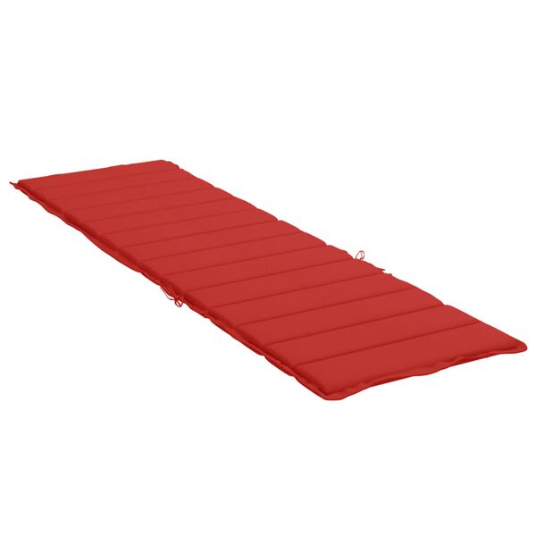vidaXL Sonnenliegen-Auflage Rot 200x60x3 cm Oxford-Gewebe