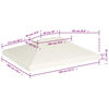 vidaXL Pavillon-Ersatzdach 310 g/m&sup2; Cremewei&szlig; 3x4 m