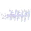 vidaXL Rentiere Schlitten Weihnachtsdekoration 320 LEDs Acryl