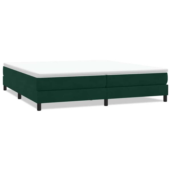 vidaXL Boxspringbett ohne Matratze Dunkelgr&uuml;n 200x210 cm Samt