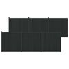 vidaXL Zaunelement 6 Stk. 1055 x 186,5 cm WPC und Aluminium Schwarz