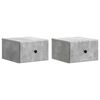 vidaXL Wandmontierter Nachttisch 2 pcs Betongrau 34,5 x 33 x 20 cm