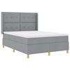 vidaXL Boxspringbett mit Matratze Hellgrau 140 x 190 cm Stoff